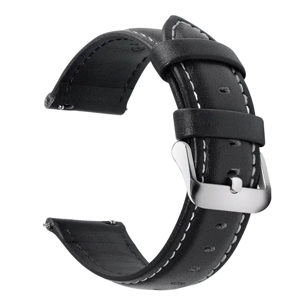 Shadow Black Leather Strap